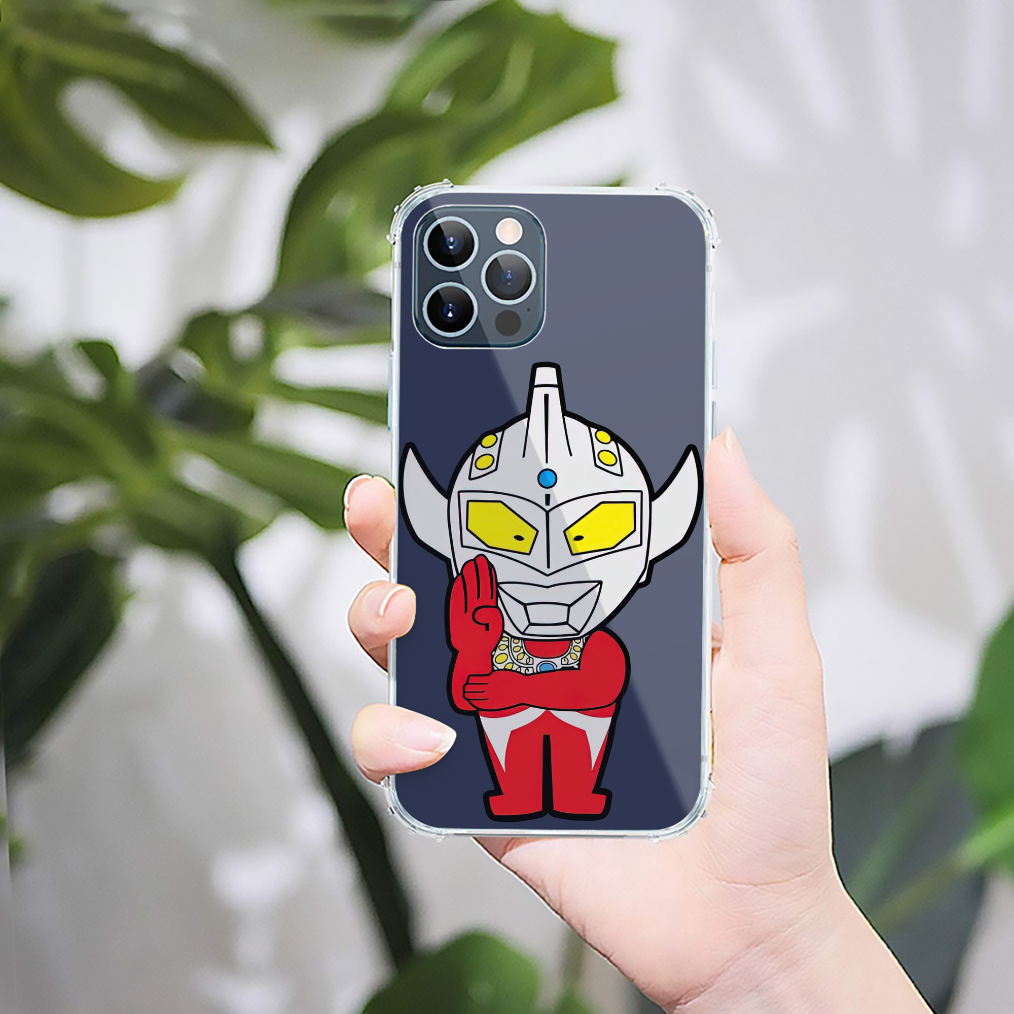 （画像用） ウルトラマン Ultraman 【iPhone 12シリーズ対応】透明スマホケース（クリアソフトケース）